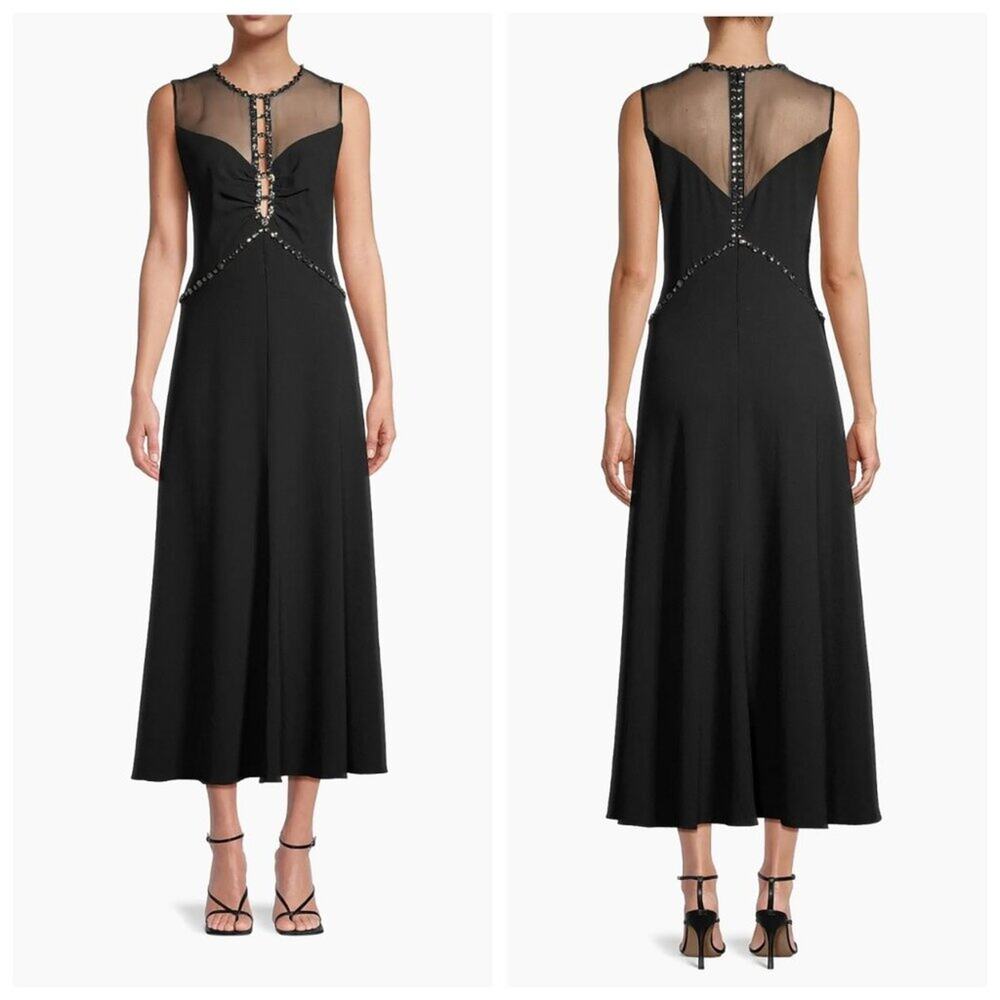 Kobi Halperin Everly Embellished Illusion Dress